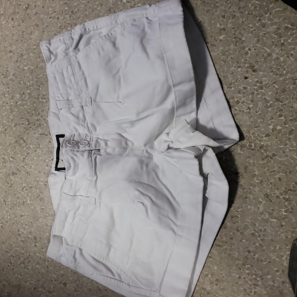 Abercrombie  White Stretch Denim Shorts